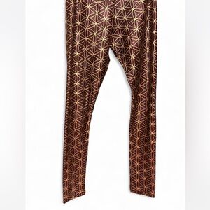 Like New✨Stylish Red&Gold Geometric Leggings